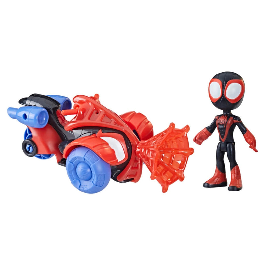Hasbro Marvel Spidey & His Amazing Friends Miles Morales Action Figure & Techno-Racer Vehicle