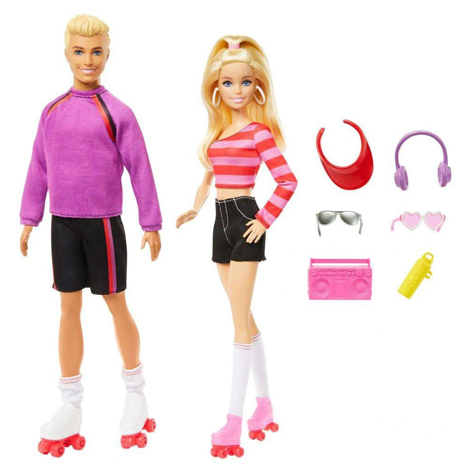 Barbie  65th Anniversary Barbie and Ken Roller Skating Dolls Set