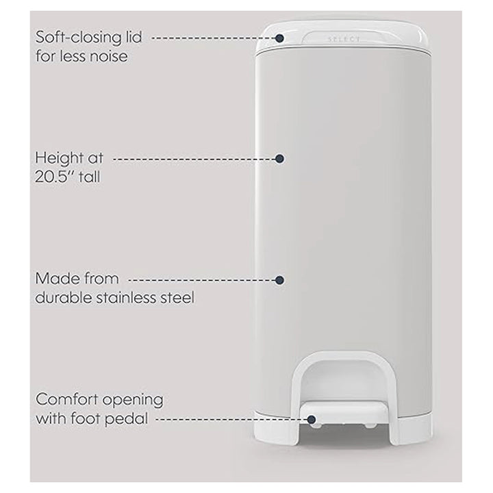 Diaper Genie Select Odor Lock Stainless Steel (Pail Grey)