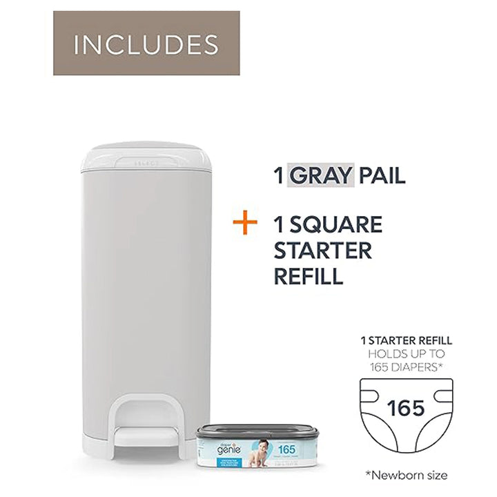 Diaper Genie Select Odor Lock Stainless Steel (Pail Grey)
