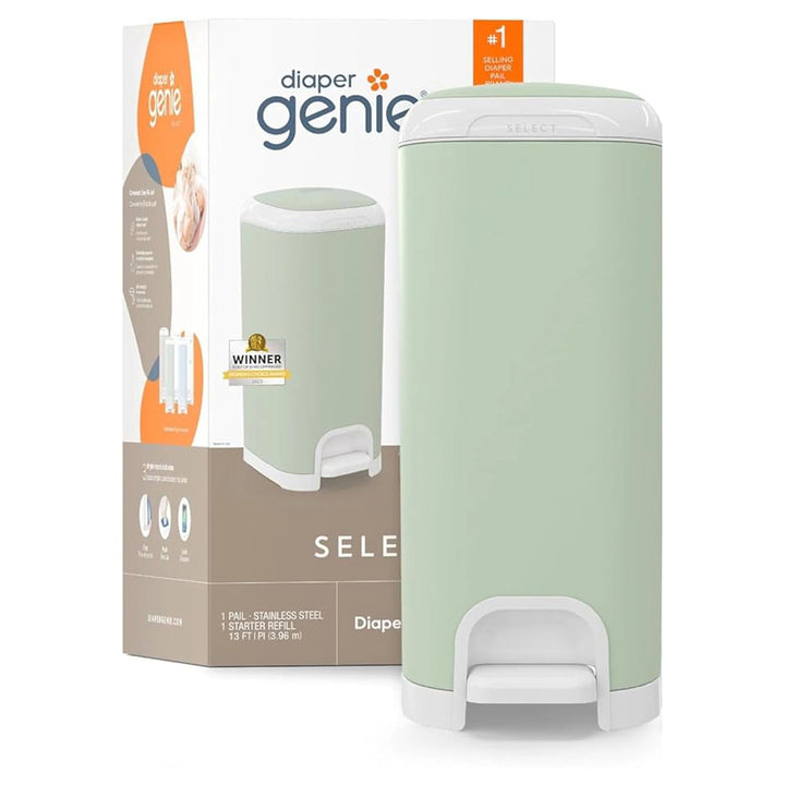 Diaper Genie Select Odor Lock Stainless Steel (Pail Green)