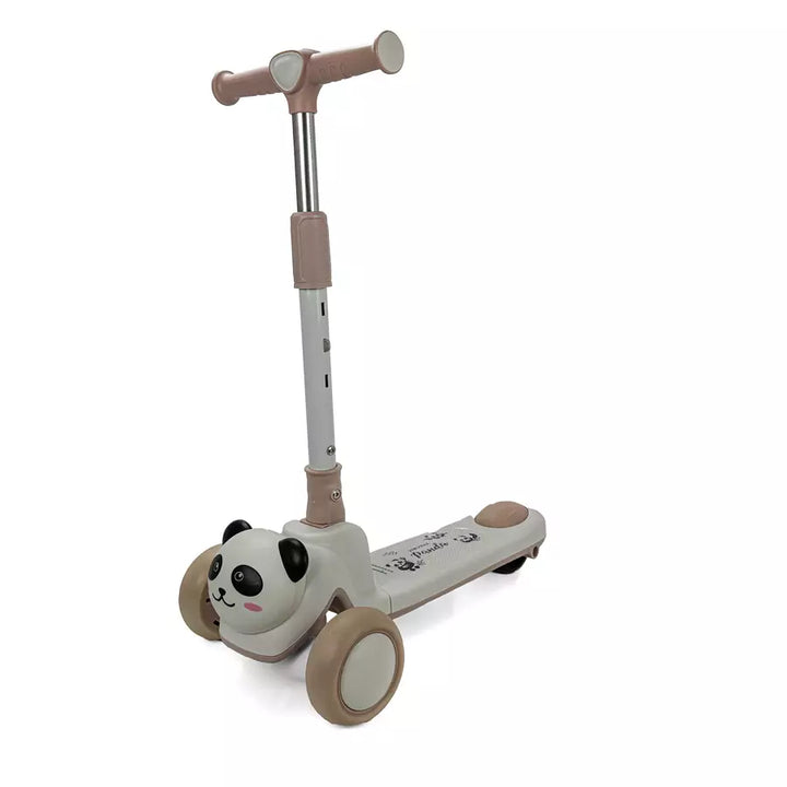 Panda Kids Scooter with Light & Sound (Beige)