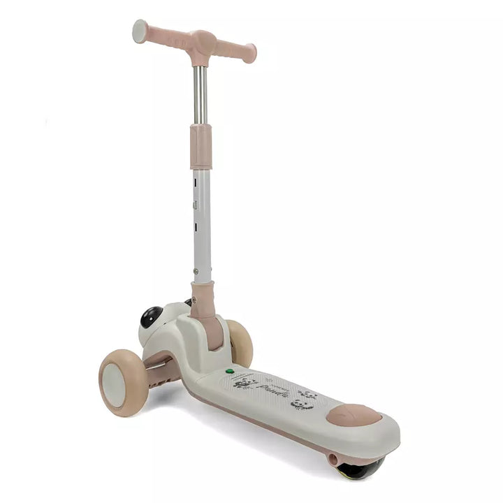 Panda Kids Scooter with Light & Sound (Beige)