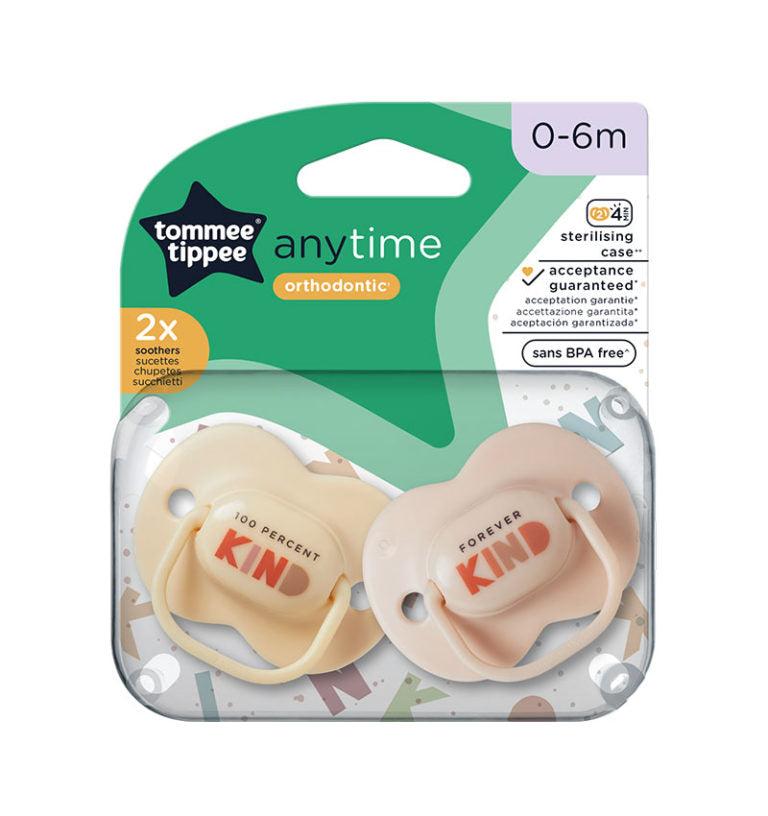 Tommee Tippee  Anytime Soother 0-6m (Pack of 2)
