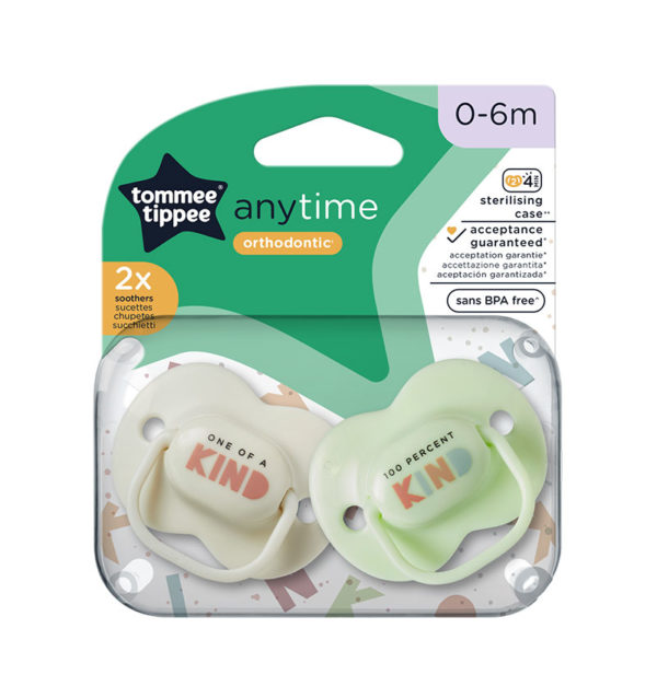 Tommee Tippee  Anytime Soother 0-6m (Pack of 2)