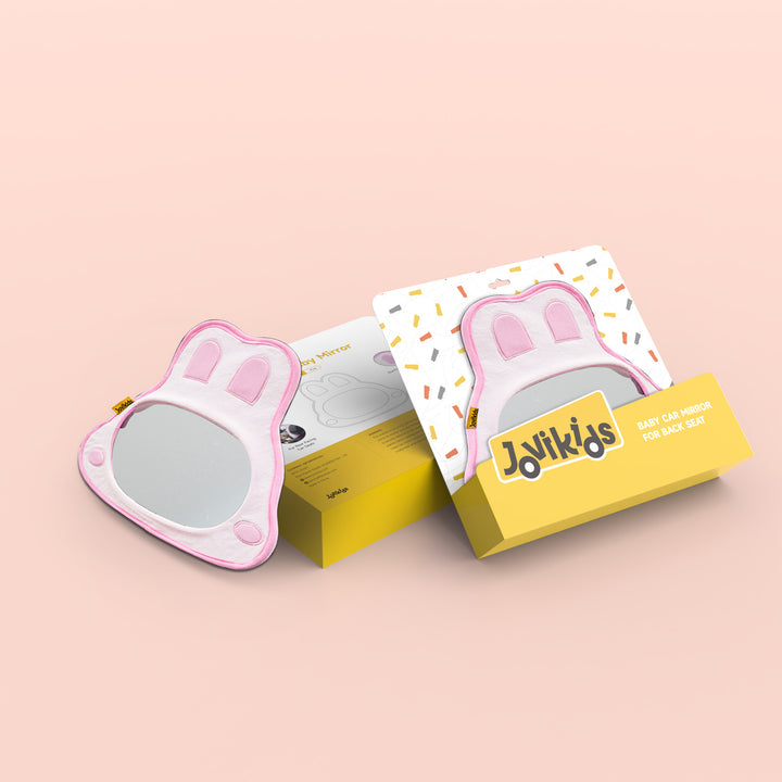Jovikids Backseat Baby Mirror Rabbit Shatterproof View