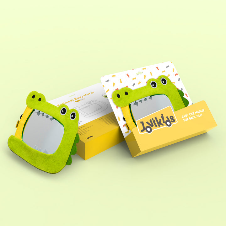 Jovikids Backseat Baby Mirror Crocodile Shatterproof View