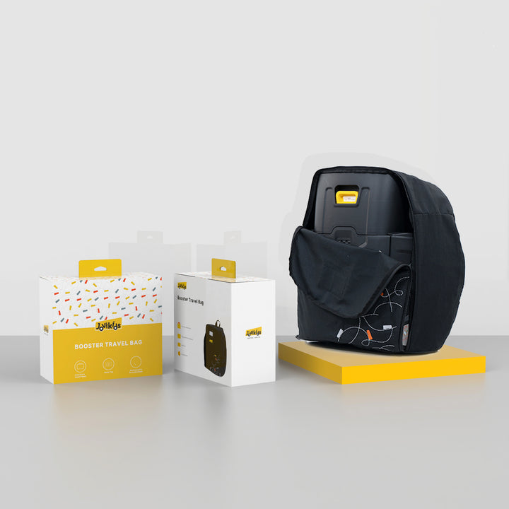 Jovikids Travel Bag For Booster Carseat Foldable (Black)