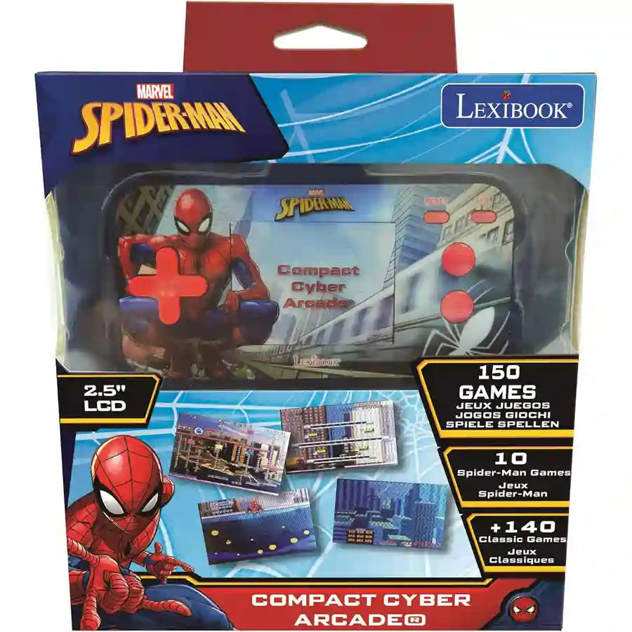 Lexibook - Spiderman Handheld Console Compact Cyber Arcade 2.5 Inch 150 Games
