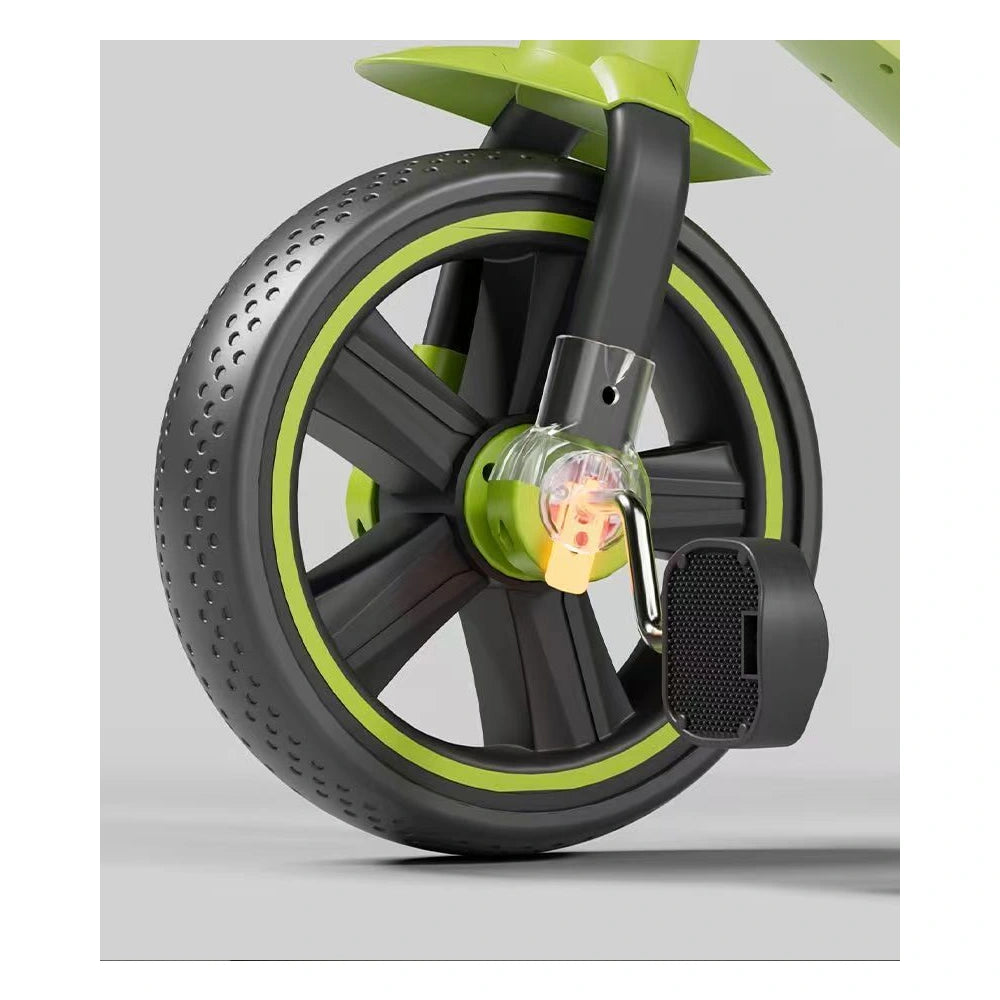 Tobbi Toys Kids 3-in-1 Tricycle with Parent Push Handle (Green)