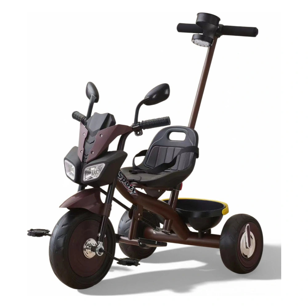Tobbi Toys Kids Tricycle with Push Handle (Grape Red)