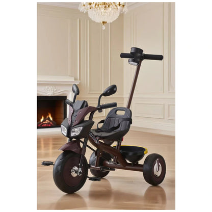 Tobbi Toys Kids Tricycle with Push Handle (Grape Red)
