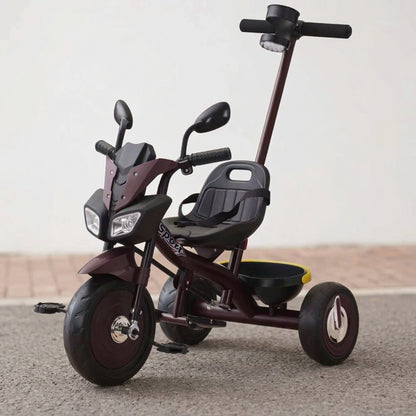 Tobbi Toys Kids Tricycle with Push Handle (Grape Red)
