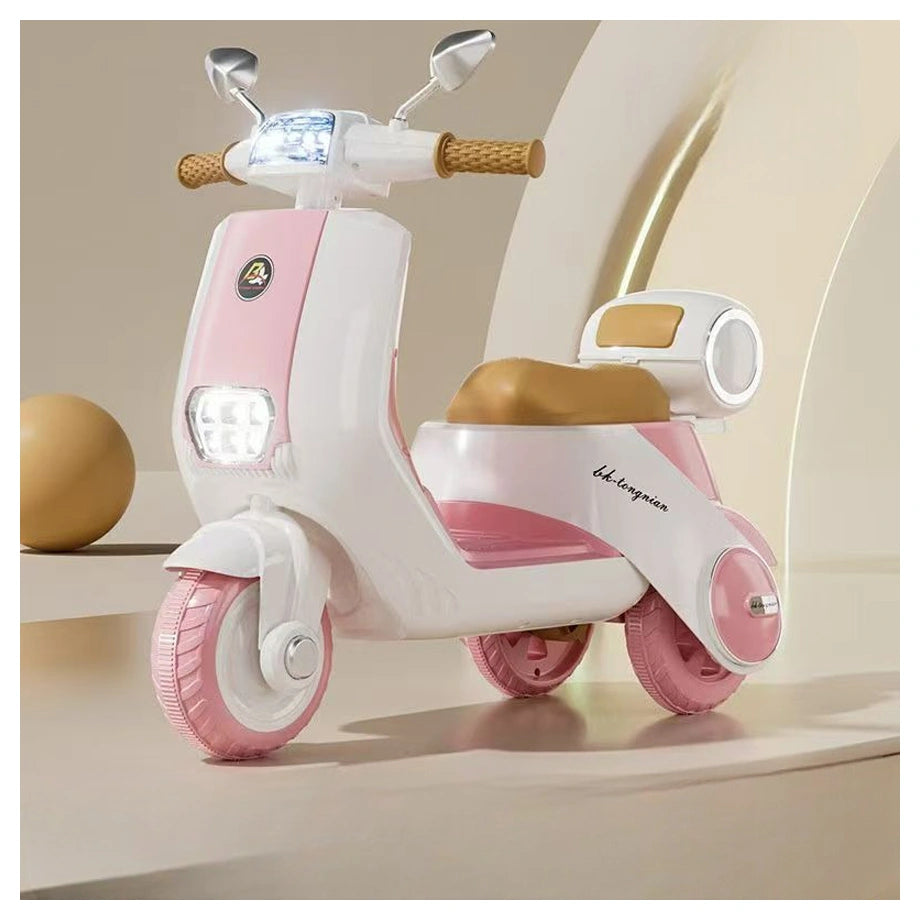 Tobbi Kids 6V Electric Motorcycle Ride-On (Pink)