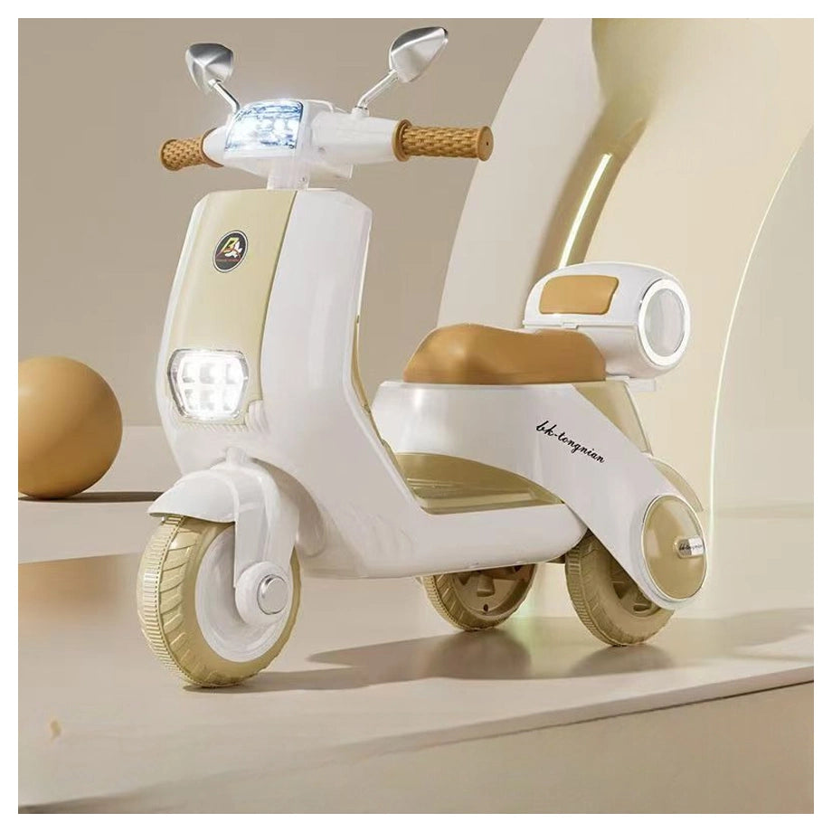 Tobbi Kids 6V Electric Motorcycle Ride-On (White)