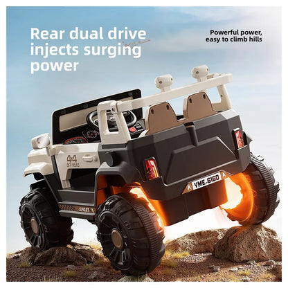Tobbi Kids Mercedes Unimog Style 6V Battery Ride-On With Canopy (White)