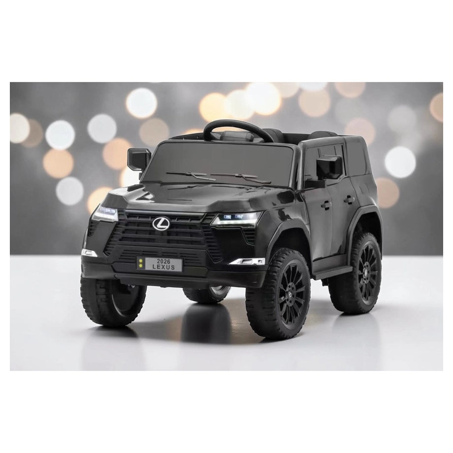 Tobbi Kids Lexus Gx550 Style 12V Battery Ride-On Car With Leather Seat (Black)