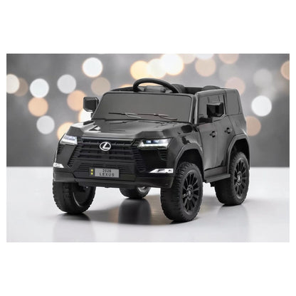Tobbi Kids Lexus Gx550 Style 12V Battery Ride-On Car With Leather Seat (Black)