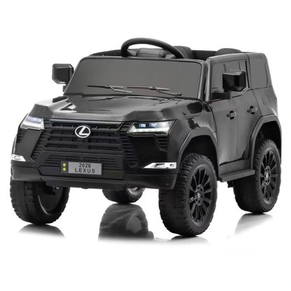 Tobbi Kids Lexus Gx550 Style 12V Battery Ride-On Car With Leather Seat (Black)