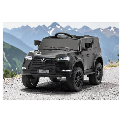 Tobbi Kids Lexus Gx550 Style 12V Battery Ride-On Car With Leather Seat (Black)