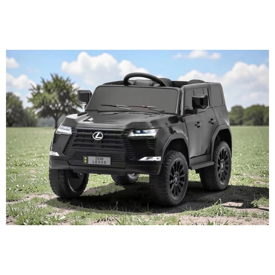 Tobbi Kids Lexus Gx550 Style 12V Battery Ride-On Car With Leather Seat (Black)