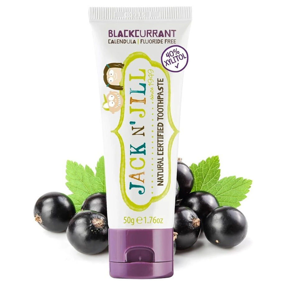 Jack N' Jill Natural Toothpaste Blackcurrant 50g Ecocert Naturally Certified