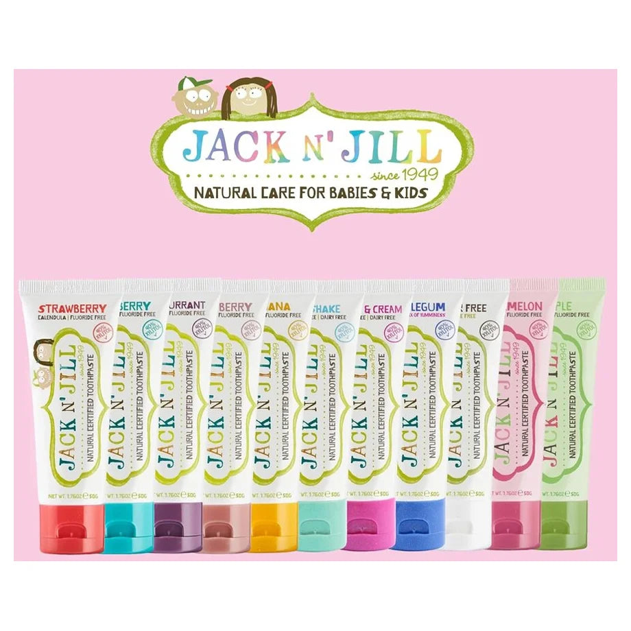 Jack N' Jill Natural Toothpaste Blackcurrant 50g Ecocert Naturally Certified