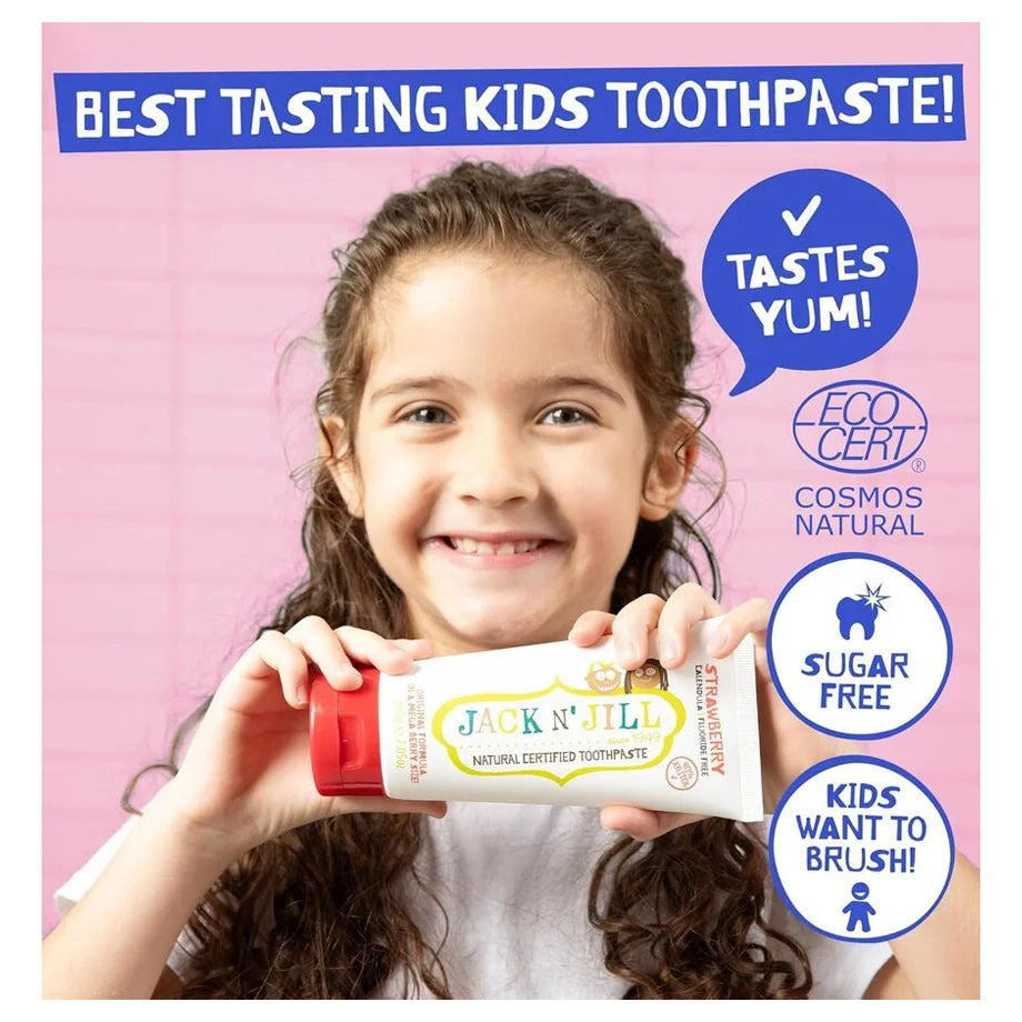 Jack N' Jill Mega Berry Natural Toothpaste 200g  (New Tube Packaging)