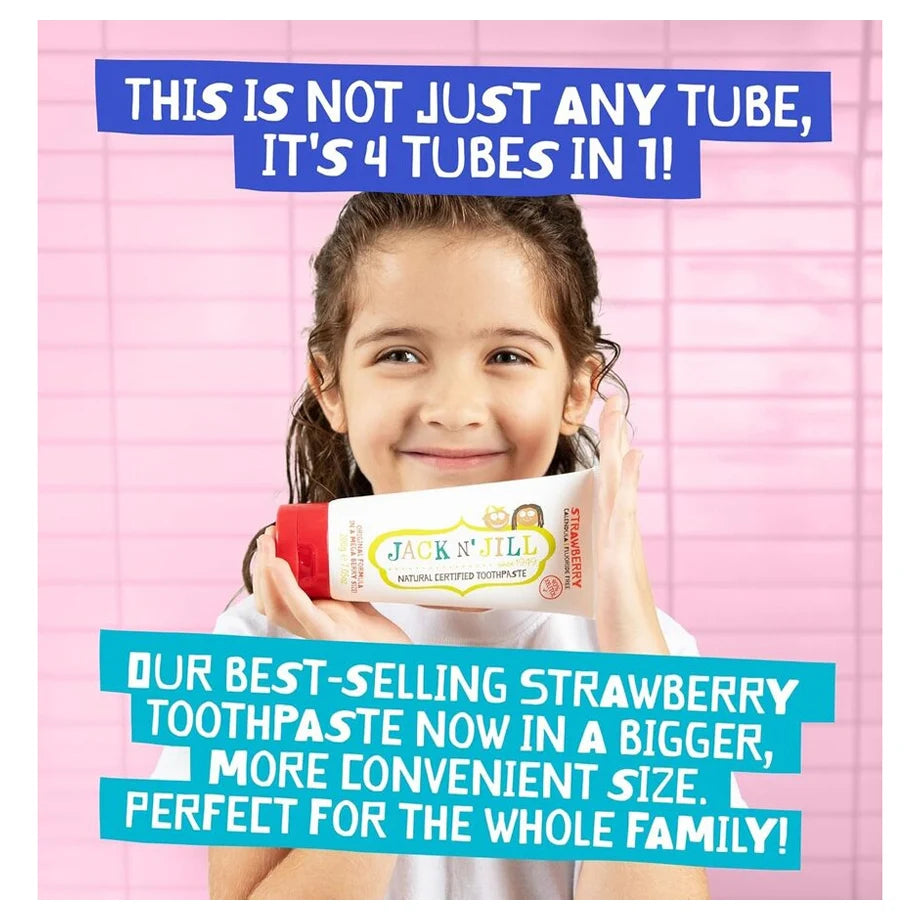 Jack N' Jill Mega Berry Natural Toothpaste 200g  (New Tube Packaging)