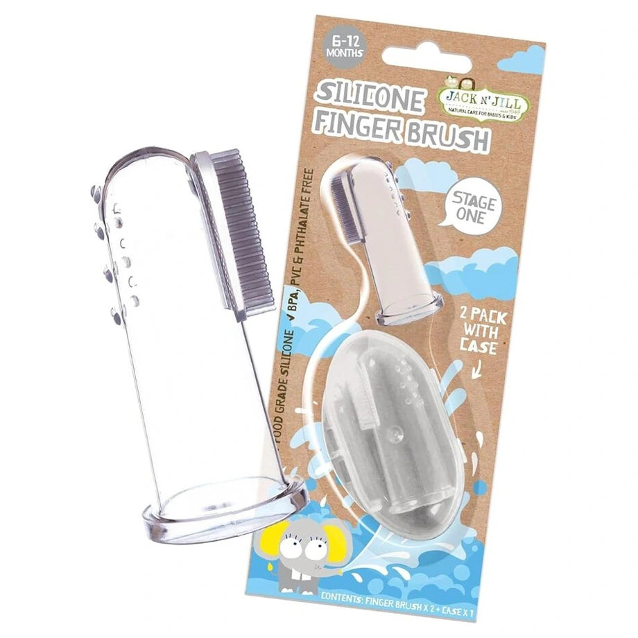Jack N' Jill Silicone Finger Brush 2 Pack (Stage 1)