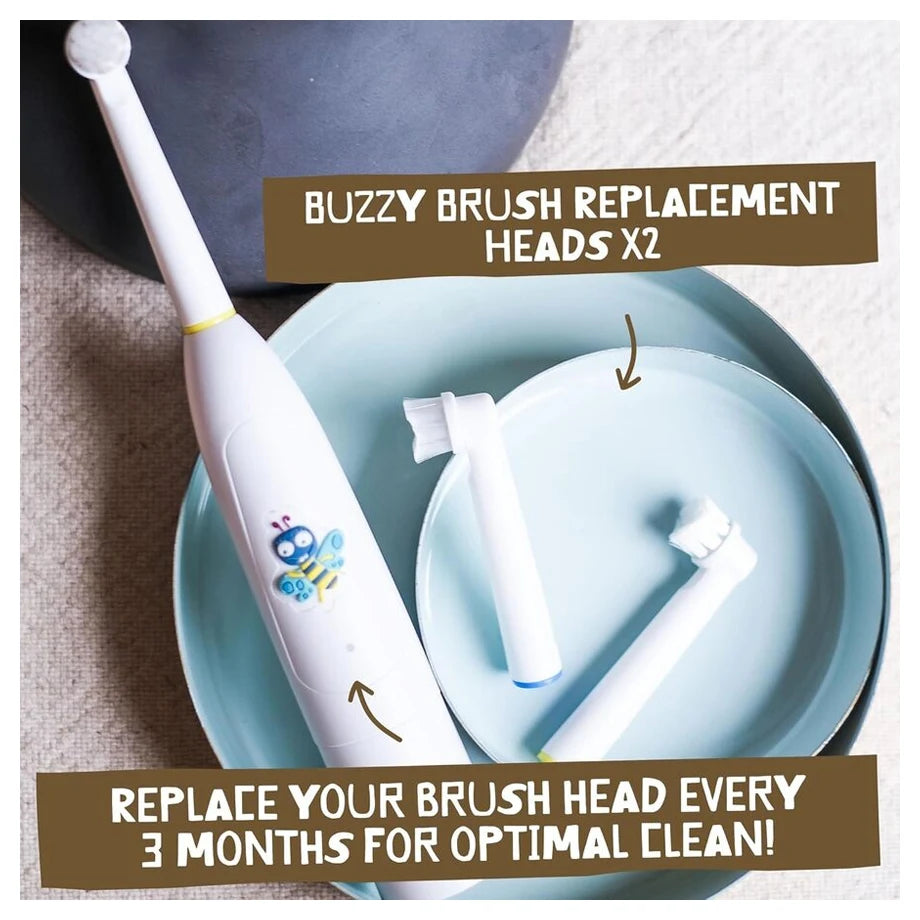 Jack N' Jill Buzzy Brush Replacement Head 2 Pack