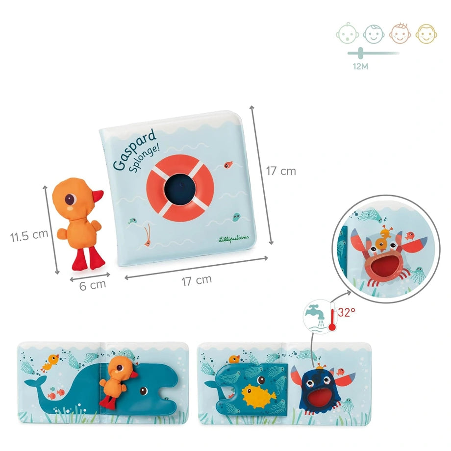 Lilliputiens Gaspard Magical Bath Book