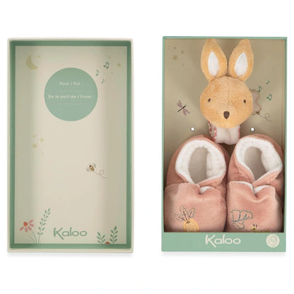 Kaloo Rabbit Sound Wristband & Slippers Set