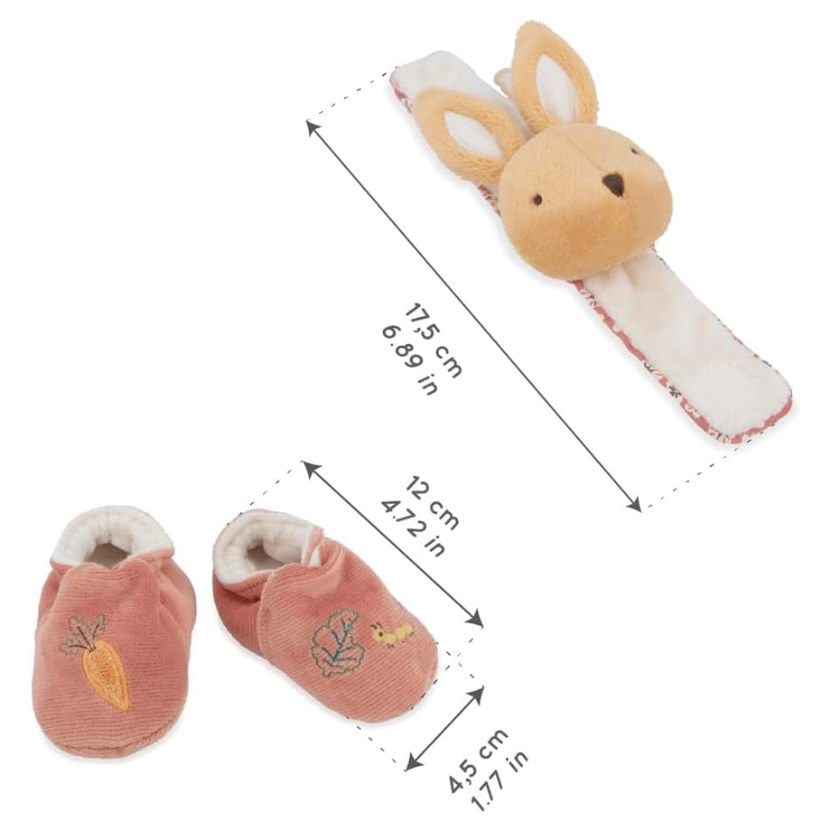 Kaloo Rabbit Sound Wristband & Slippers Set