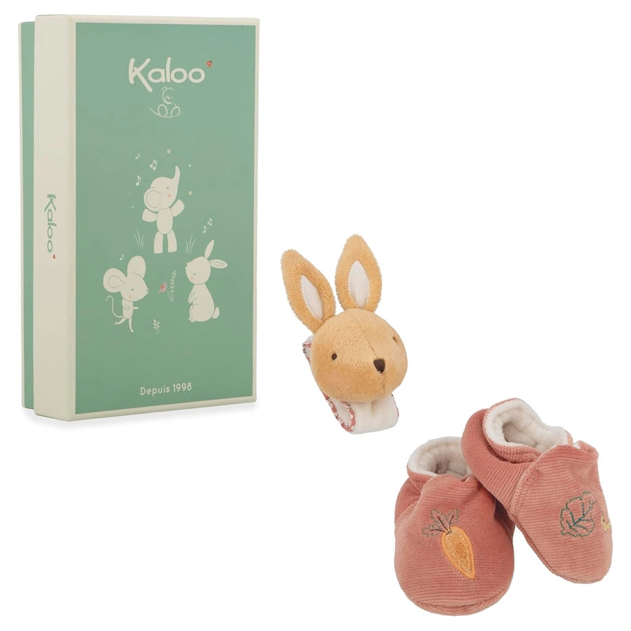 Kaloo Rabbit Sound Wristband & Slippers Set