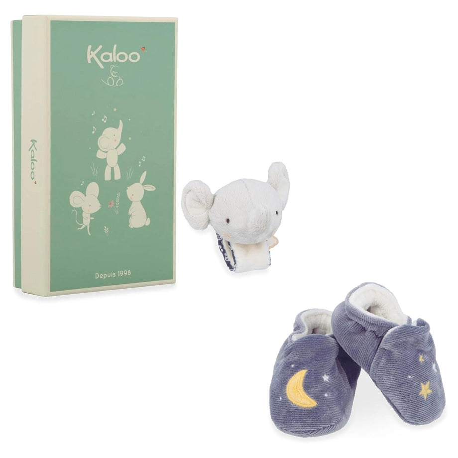 Kaloo Elephant Sound Wristband & Slippers Set