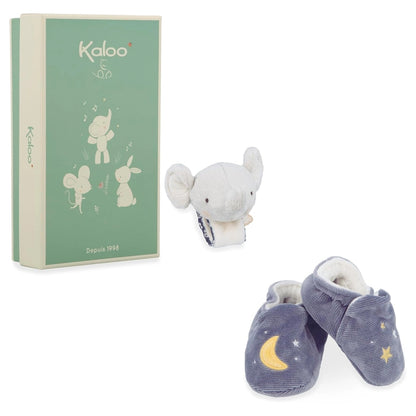 Kaloo Elephant Sound Wristband & Slippers Set
