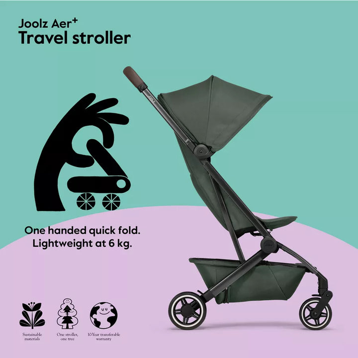 Joolz Aer+ Buggy Forest Green Lightweight Stroller Halamama
