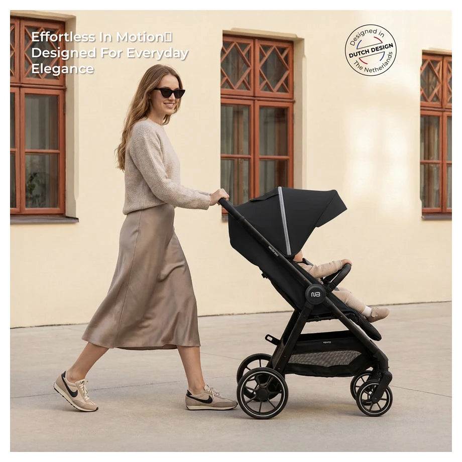 Neobreez Vento All Terrain High Landscape Baby Stroller (Black)