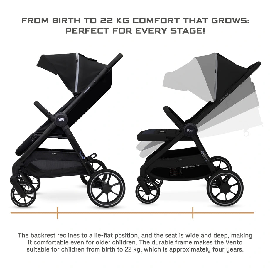 Neobreez Vento All Terrain High Landscape Baby Stroller (Black)