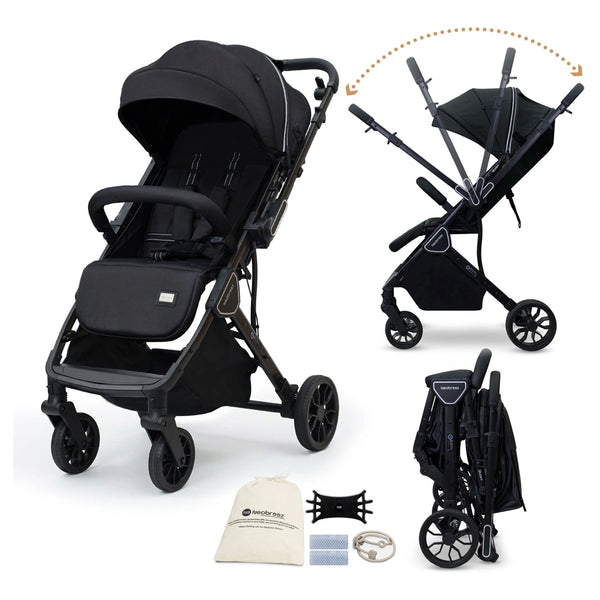 reversible travel stroller Neobreez Quint Reversible Handle Compact Travel Stroller (Green) –  Halamama.com