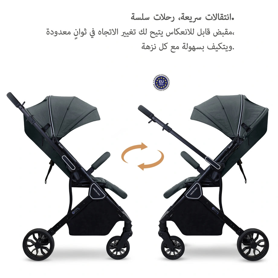 Neobreez Quint Reversible Handle Compact Travel Stroller (Grey)