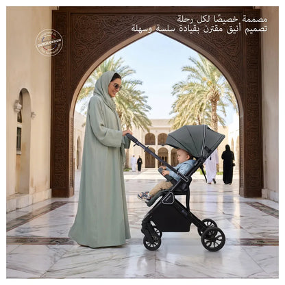Neobreez Quint Reversible Handle Compact Travel Stroller (Grey)