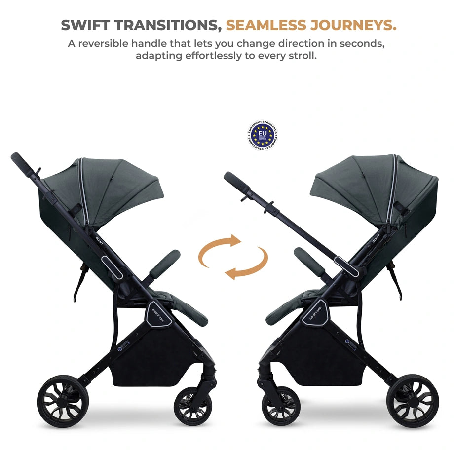 Neobreez Quint Reversible Handle Compact Travel Stroller (Grey)