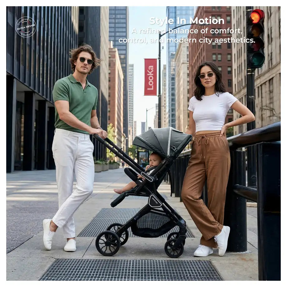Neobreez Quint Reversible Handle Compact Travel Stroller (Grey)
