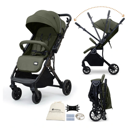 Neobreez Quint Reversible Handle Compact Travel Stroller (Green)
