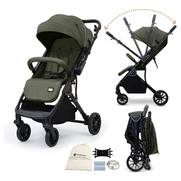 Neobreez Quint Reversible Handle Compact Travel Stroller (Black) –