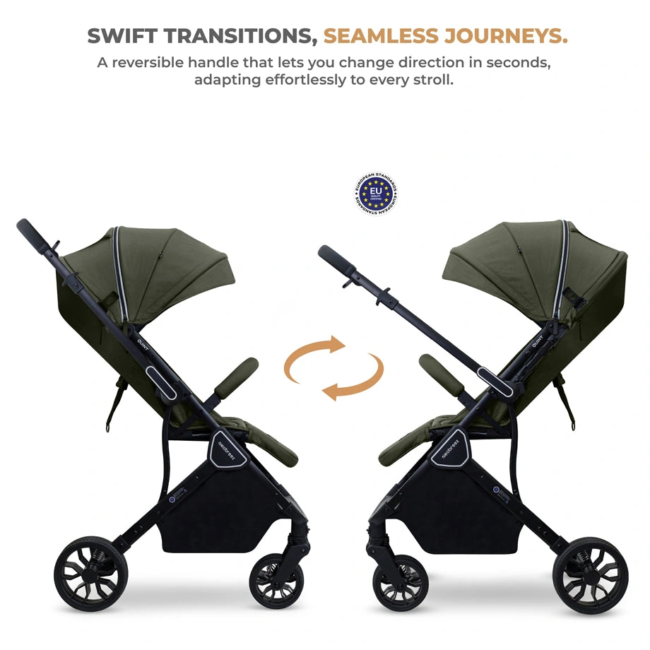Neobreez Quint Reversible Handle Compact Travel Stroller (Green)
