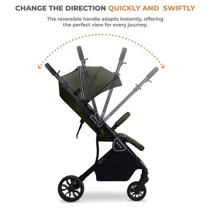 Neobreez Quint Reversible Handle Compact Travel Stroller (Green)