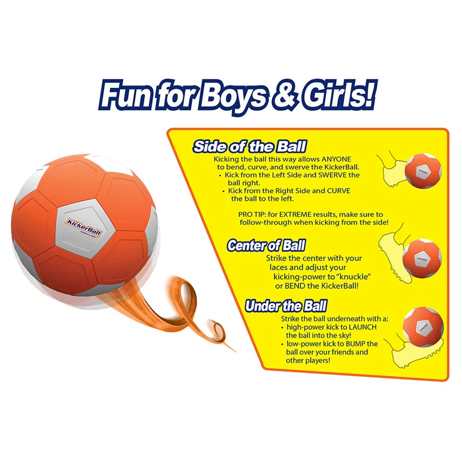 KickerBall Bend Curve & Swerve Ball (Orange)